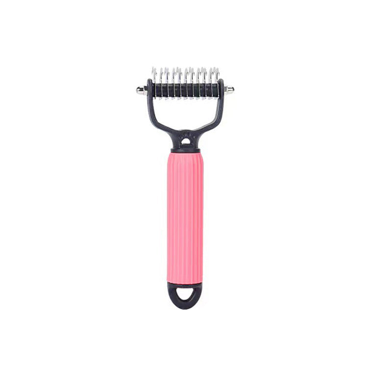 Grooming Brush Safety Blades & Non-Slip Handle