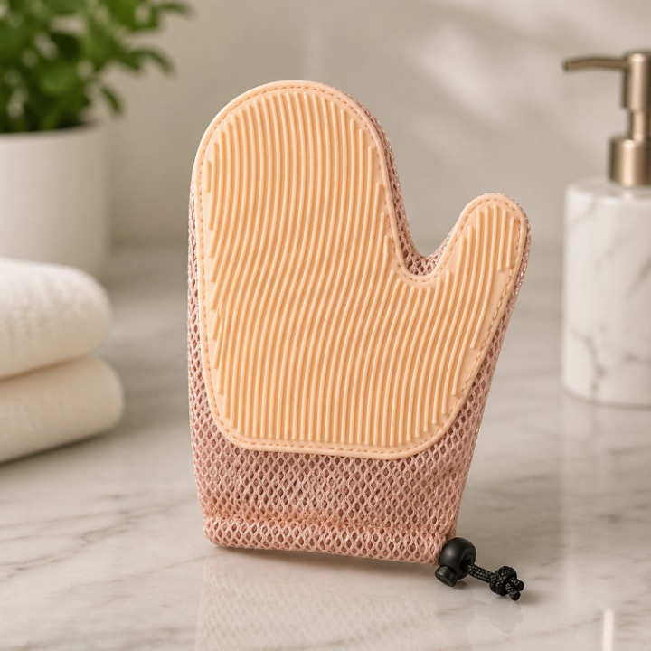 Grooming Gloves Soft Rubber Bristles Gentle Massage