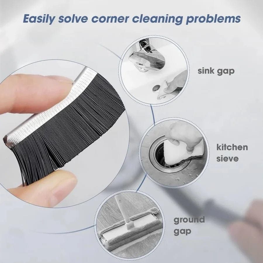 Grout Brush Angled Stiff Bristles Ergonomic Non-Slip Handle