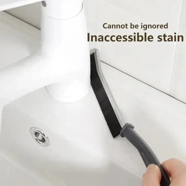 Grout Brush Angled Stiff Bristles Ergonomic Non-Slip Handle