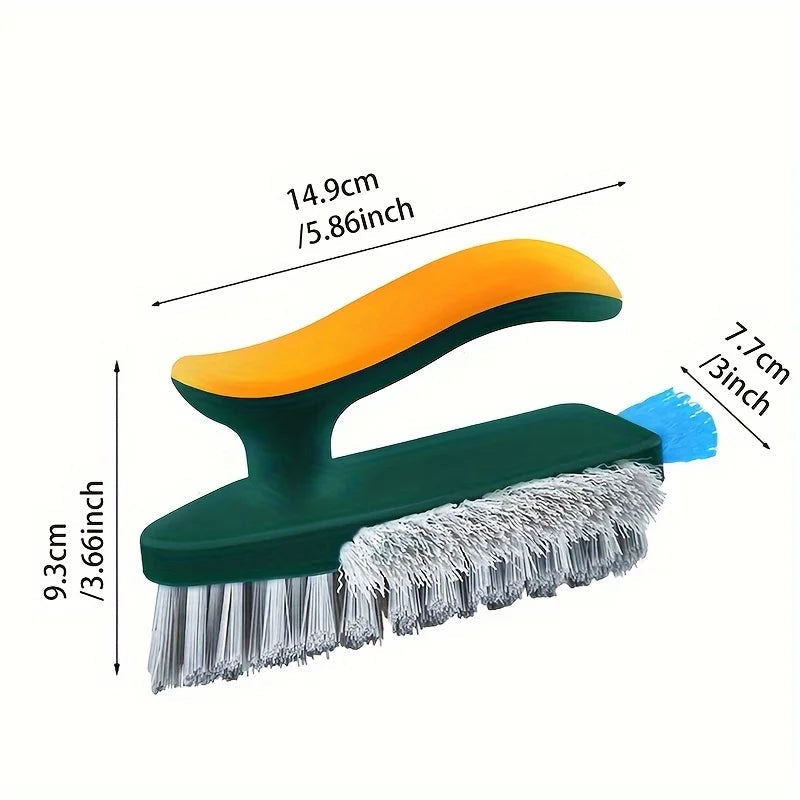 Grout & Track Cleaning Brush V-Shaped Bristles 4-In-1