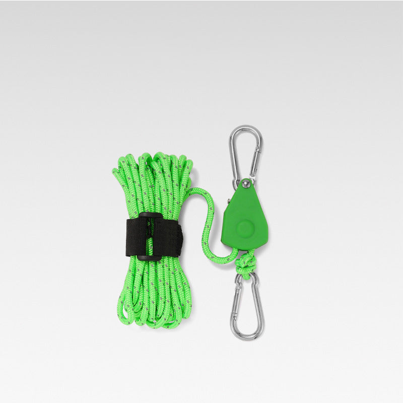 Guy Line Pulley System Knot-Free Supports 419 Lbs