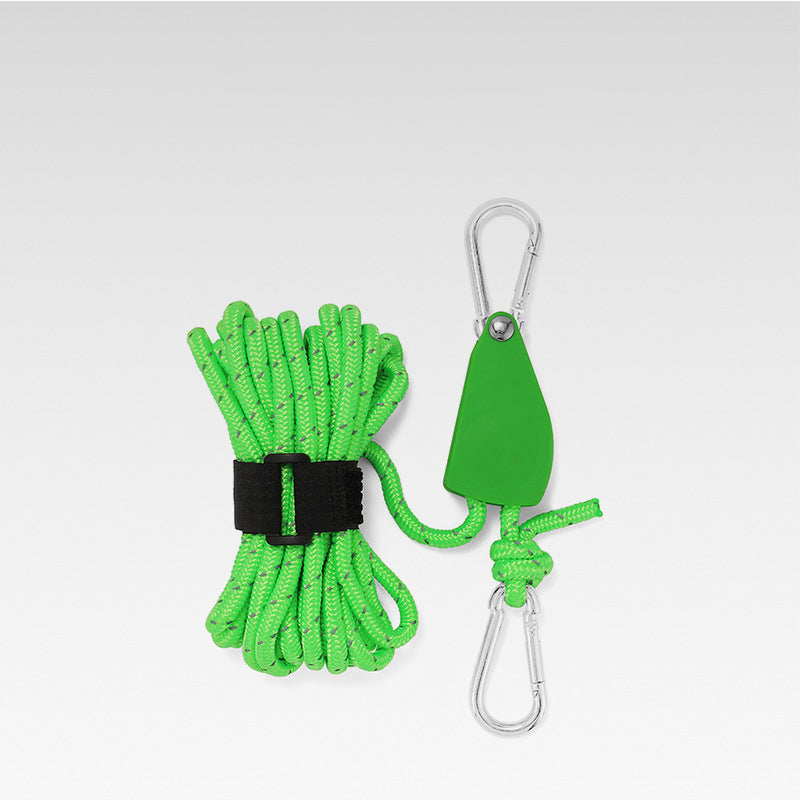 Guy Line Pulley System Knot-Free Supports 419 Lbs