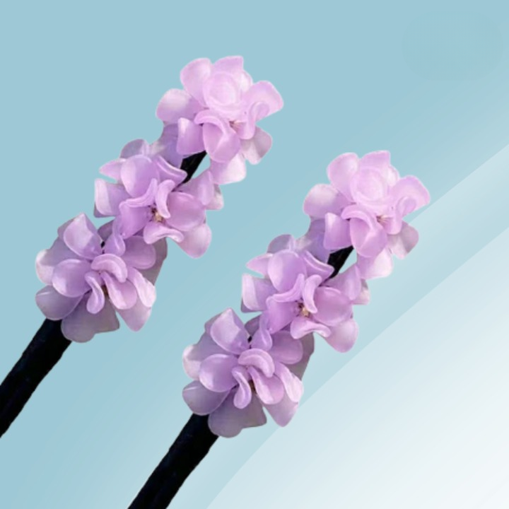 Hair Bun Maker Acrylic Floral All-Day Hold