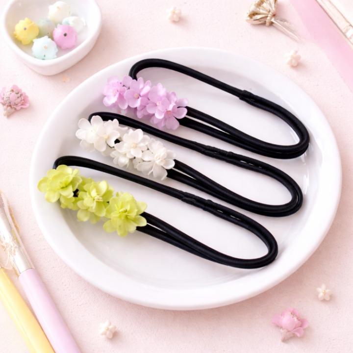 Hair Bun Maker Acrylic Floral All-Day Hold