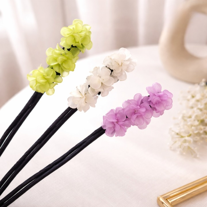 Hair Bun Maker Acrylic Floral All-Day Hold