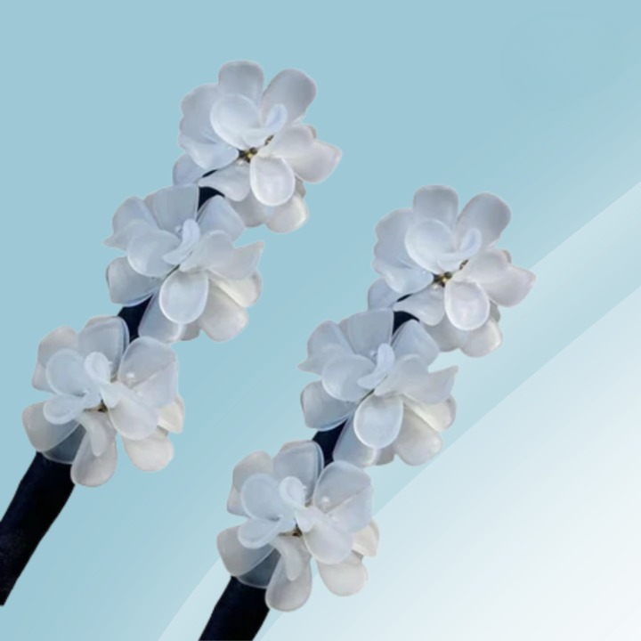 Hair Bun Maker Acrylic Floral All-Day Hold