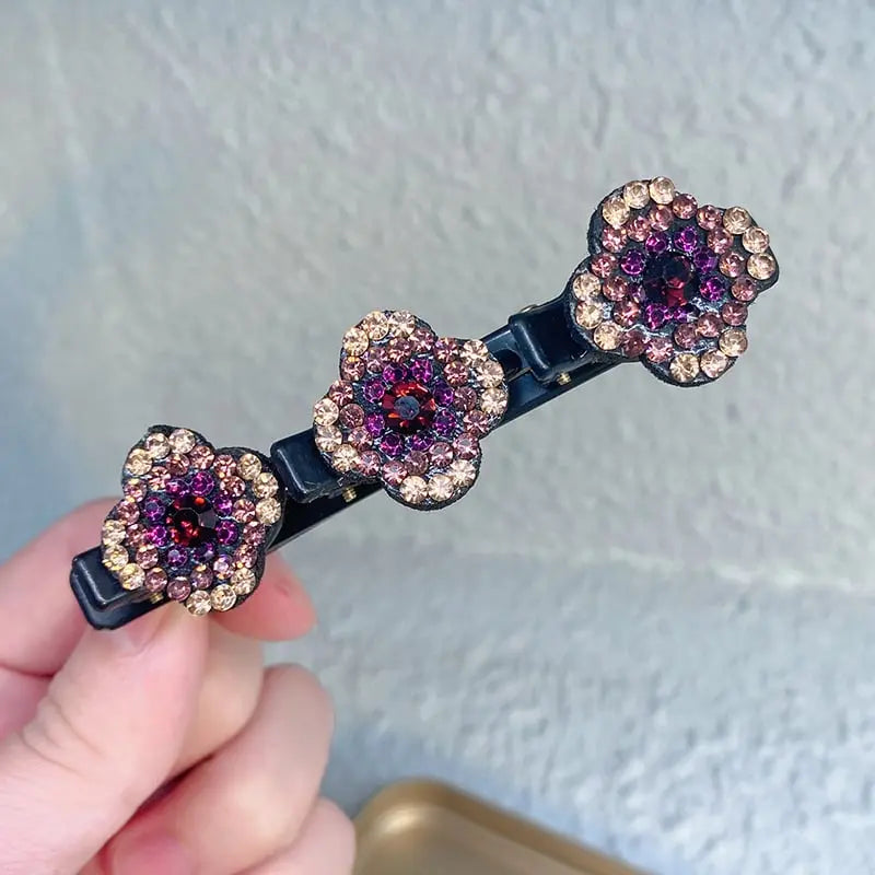 Hair Clip Braided Crystal Sparkle All-Day Hold