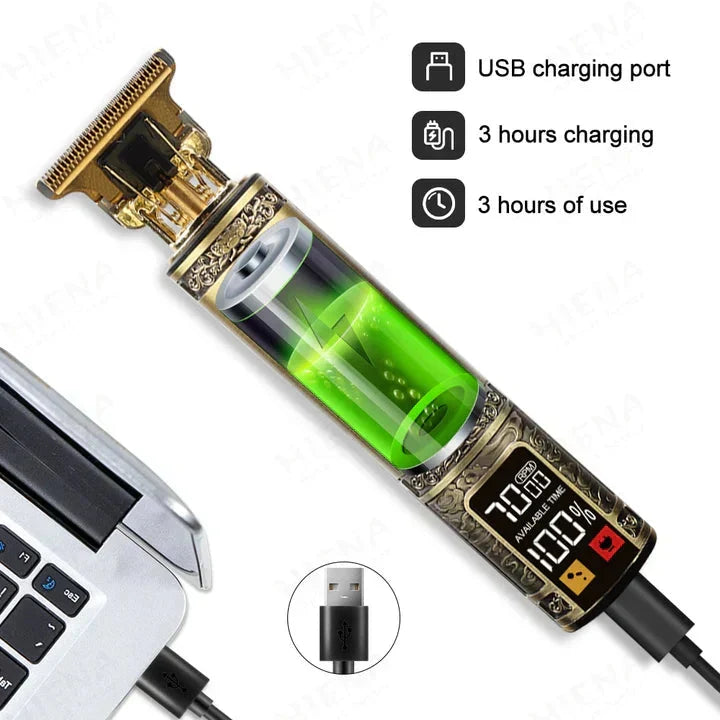 Hair Clipper Carbon Steel Blades 180-Minute Runtime
