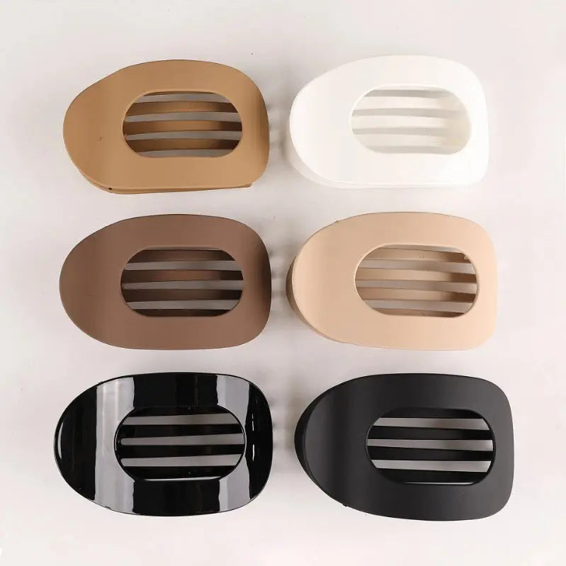 Hair Clips Large Matte Curved Oval Secure Hold