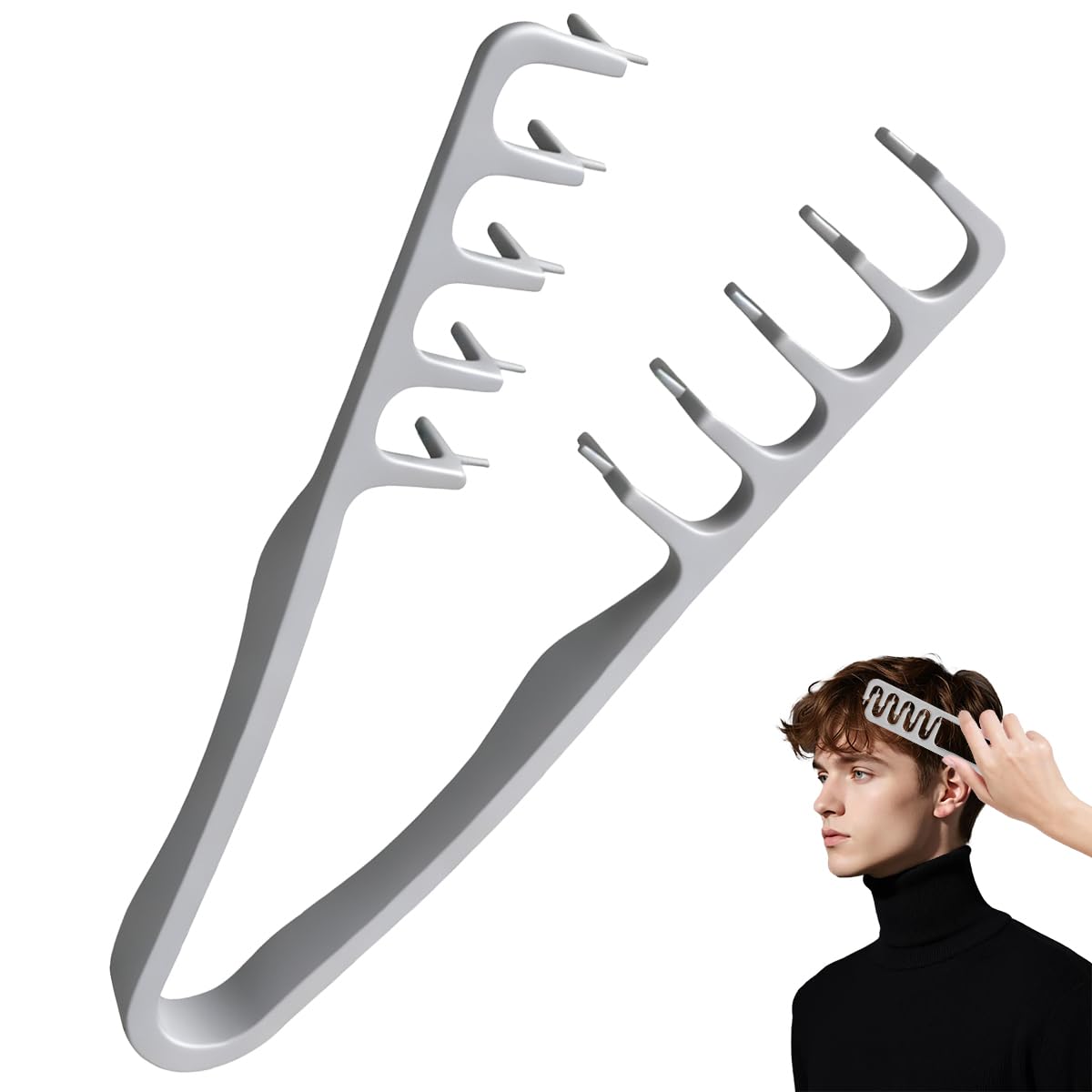 Hair Comb Wide Teeth No-Pull Root Volume