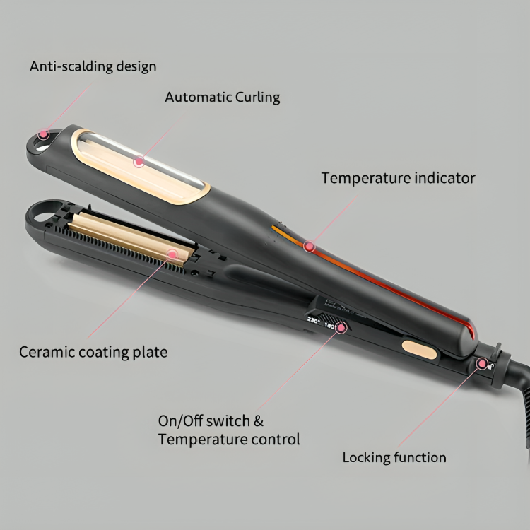 Hair Curler Automatic Rotating Ceramic Barrel & Adjustable Heat