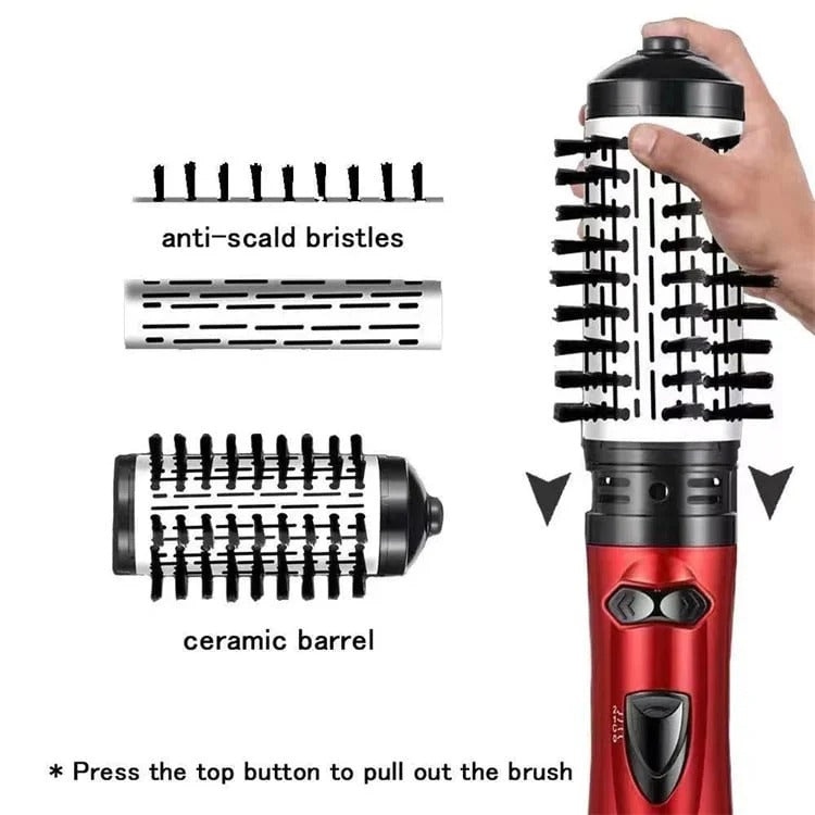 Hair Dryer 3-in-1 Rotating & Interchangeable Brushes