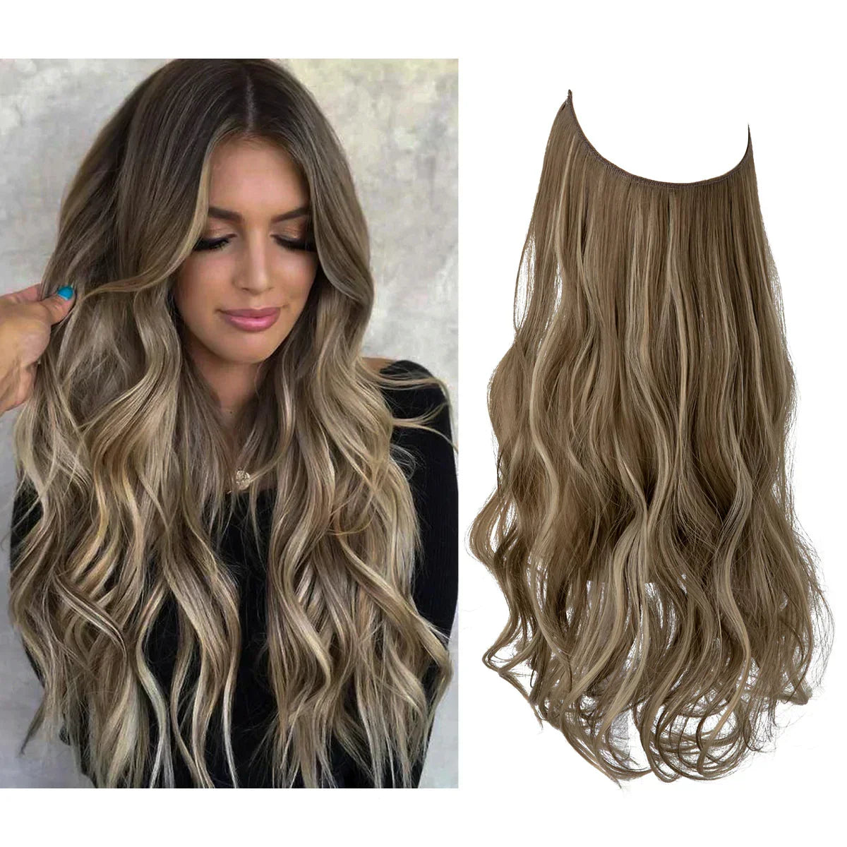 Hair Extensions Remy Real Hair Tangle-Free & Heat-Resistant