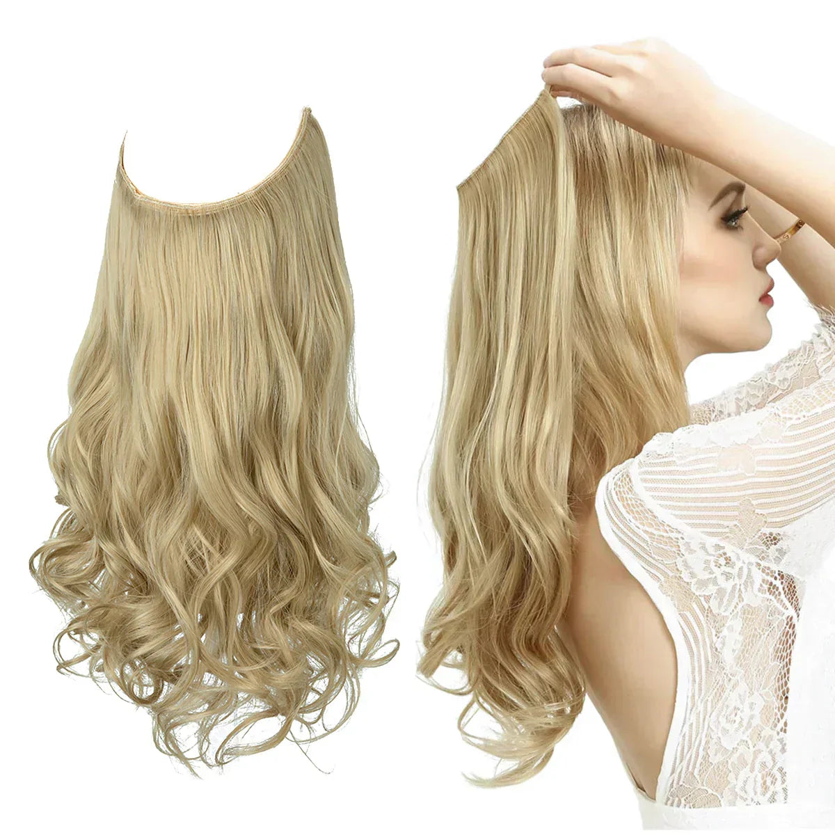 Hair Extensions Remy Real Hair Tangle-Free & Heat-Resistant