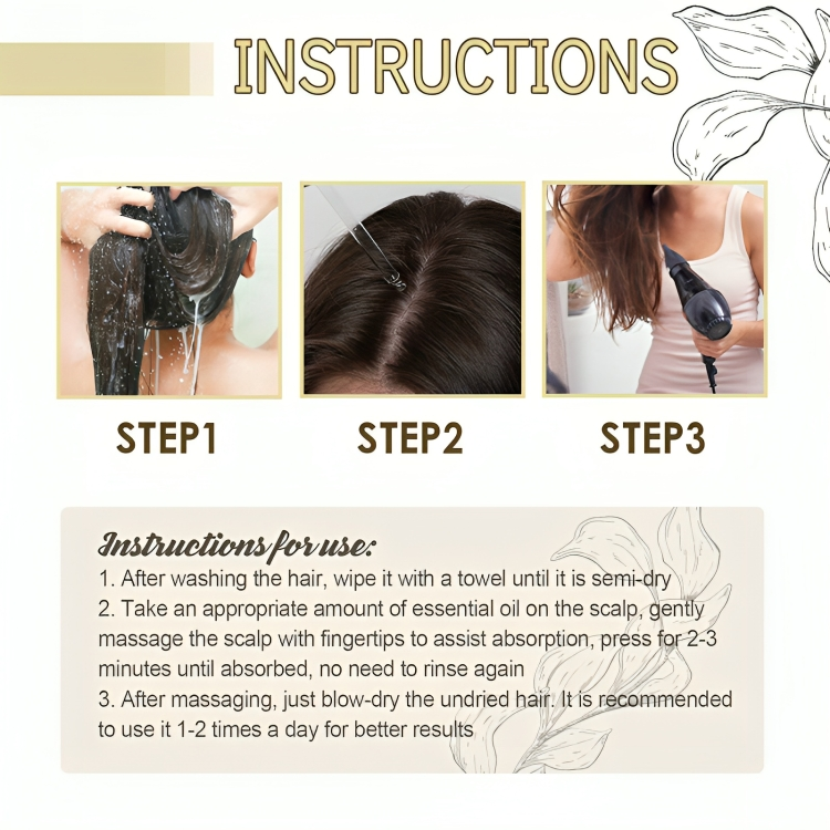 Hair Growth Oil Vegan Plant-Based Strengthens & Nourishes