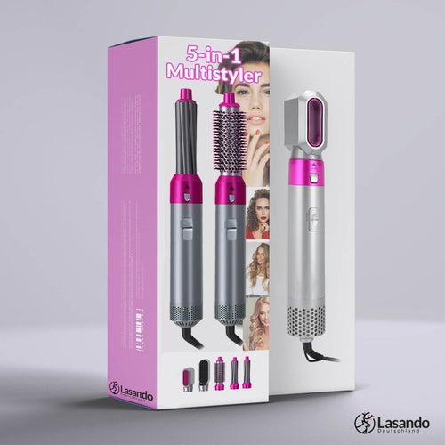 Hair Multi-Styler 5-in-1 Heat Sensor Curl & Brush Attachments