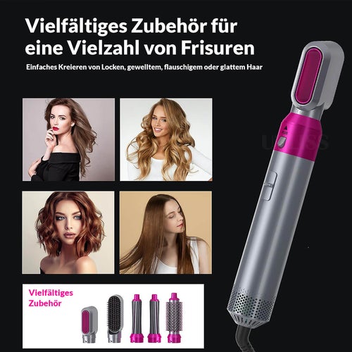 Hair Multi-Styler 5-in-1 Heat Sensor Curl & Brush Attachments