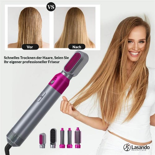 Hair Multi-Styler 5-in-1 Heat Sensor Curl & Brush Attachments