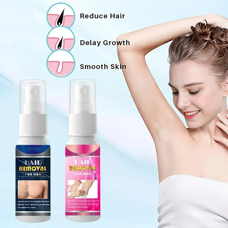 Hair Removal Spray Pain-Free & Hypoallergenic 2-Pack