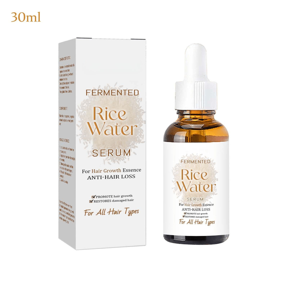 Hair Serum Fermented Rice Water Reduces Hair Loss