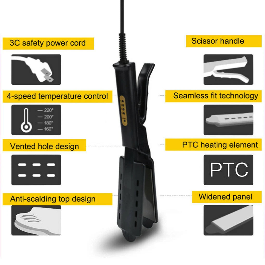 Hair Straightener 15-Second Heat-Up Vented Plates