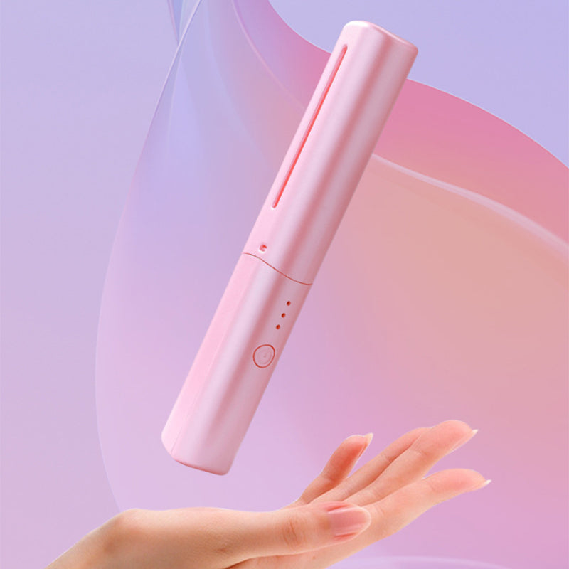 Hair Straightener Comb Ceramic Coating Adjustable Heat USB Rechargeable