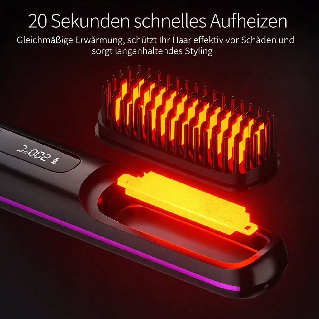 Hair Straightener Cordless USB Rechargeable Ceramic Ionic Plates