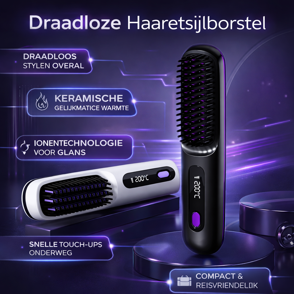 Hair Straightener Cordless USB Rechargeable Ceramic Plates