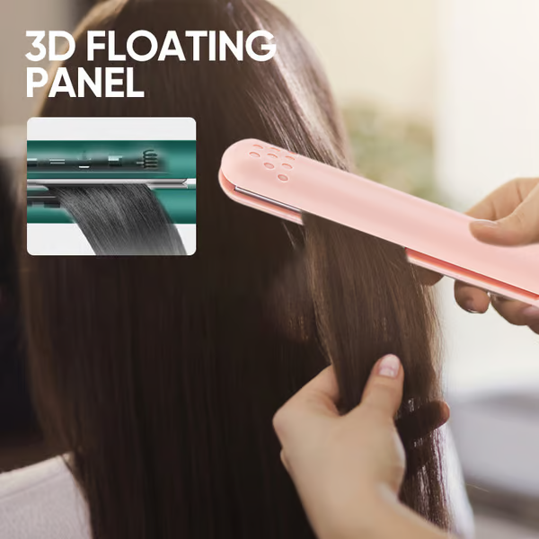 Hair Straightener & Curler USB-Powered Ceramic Plates Anti-Scald