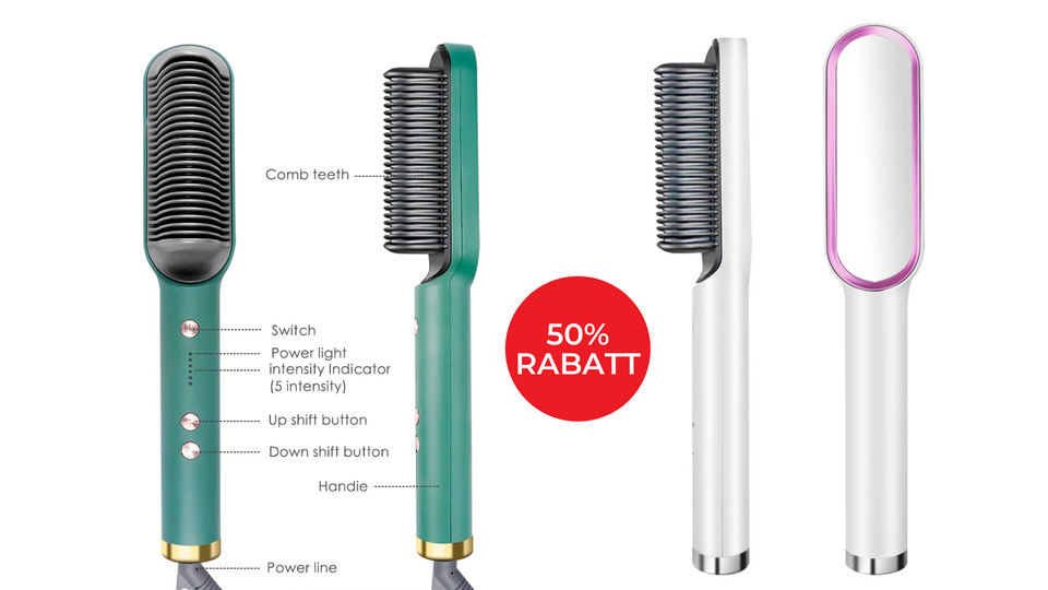 Hair Straightening Brush Ionic Titanium Bristles Anti-Frizz