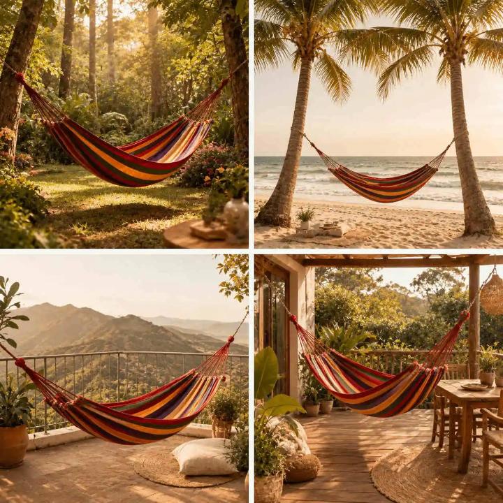 Hammock Double Breathable Cotton Up To 452 Lbs