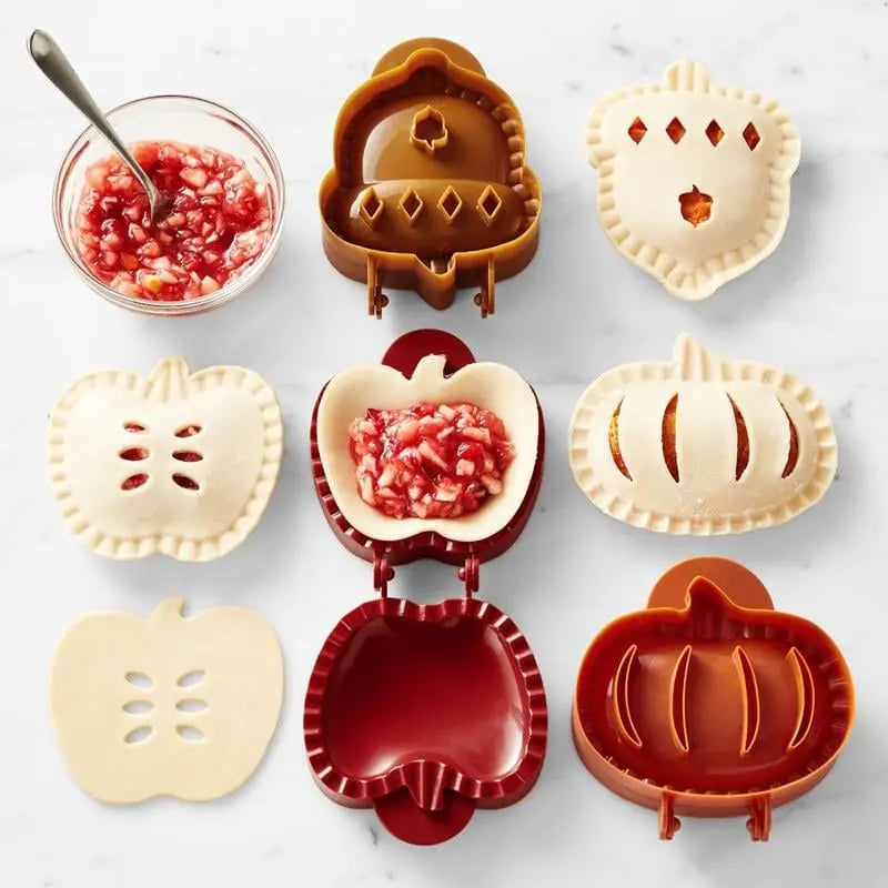 Hand Pie Mold Set Seasonal Shapes Secure Hinge