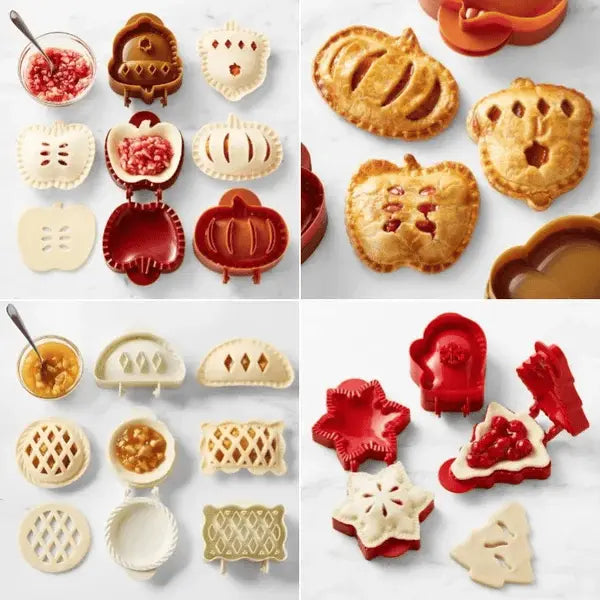 Hand Pie Mold Set Seasonal Shapes Secure Hinge