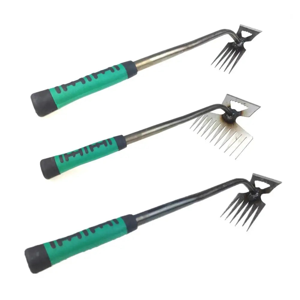 Hand Rake Steel Tines Ergonomic Non-Slip Handle