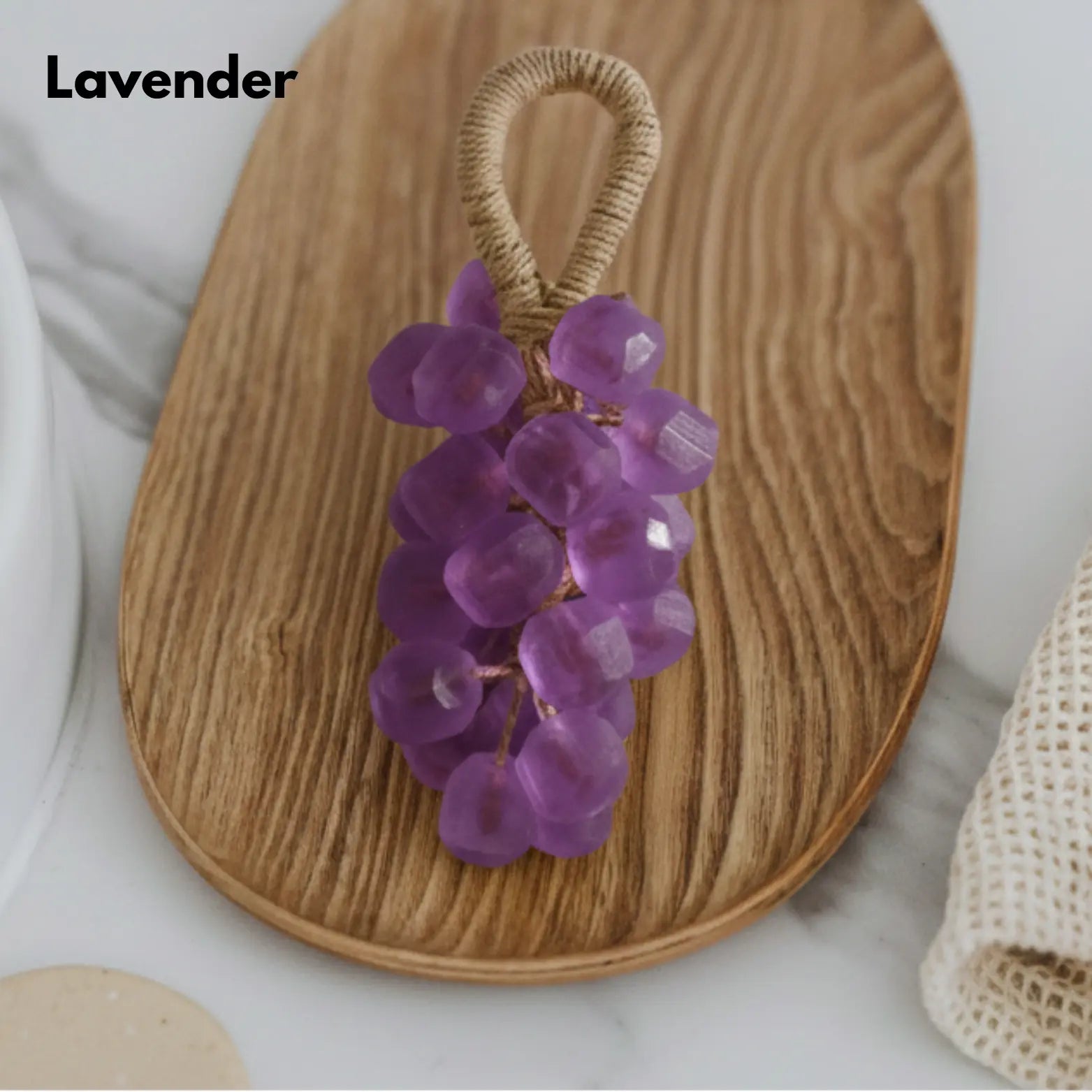 Hand Soap Grape Shape Plant Oils Jute Hanging Cord