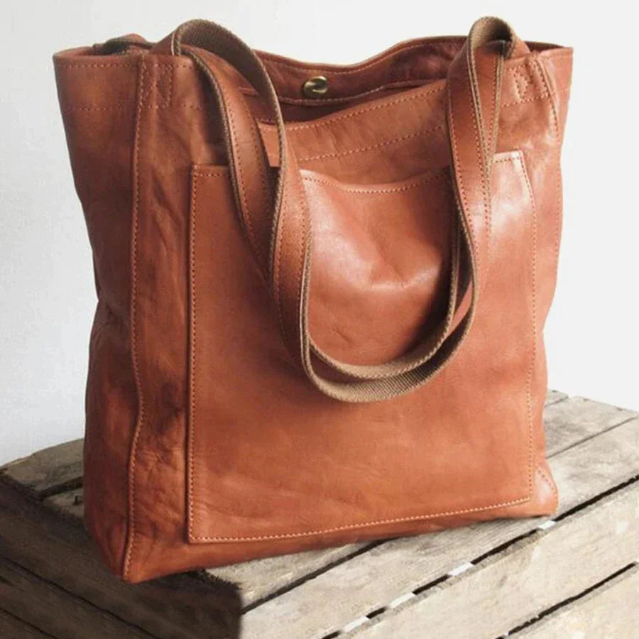 Handbag Genuine Leather Water-Resistant Spacious Interior