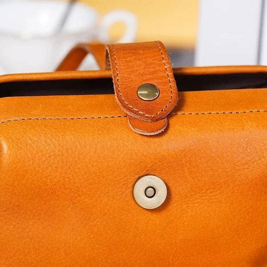 Handbag Handmade Genuine Leather Secure Closure
