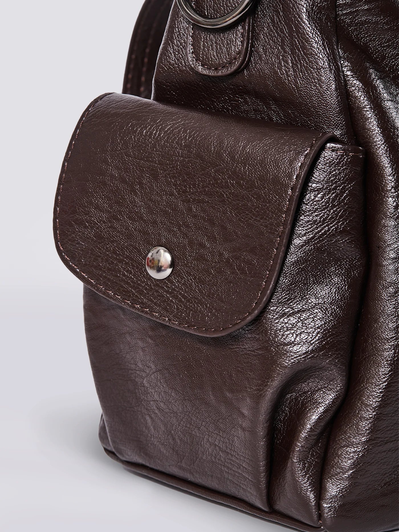 Handbag Multi-Compartment Zippered Pockets Detachable Shoulder Strap