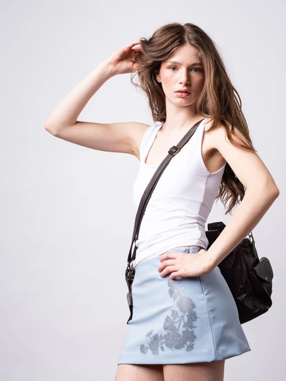 Handbag Multi-Compartment Zippered Pockets Detachable Shoulder Strap