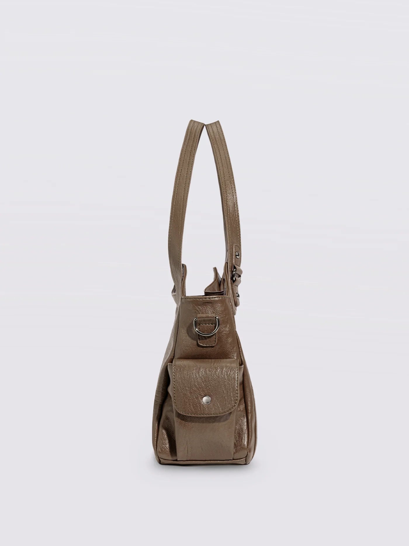 Handbag Multi-Compartment Zippered Pockets Detachable Shoulder Strap