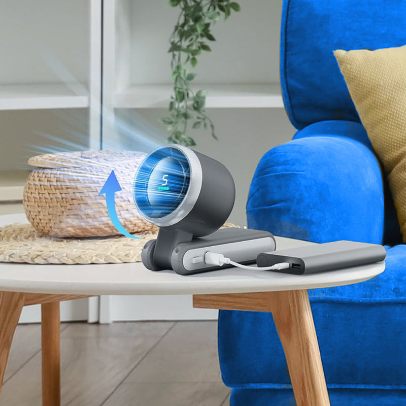 Handheld Fan Foldable 5-Speed USB-C Rechargeable