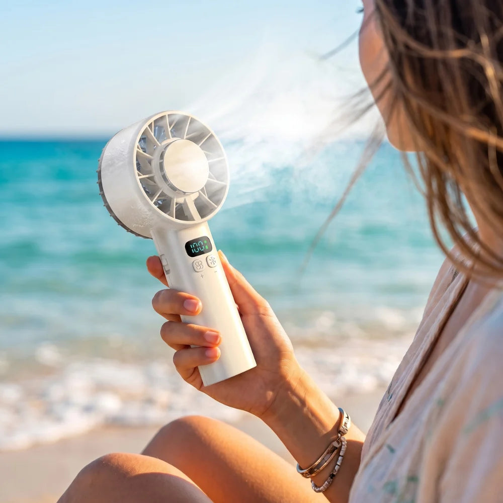 Handheld Fan USB Rechargeable Brushless Motor 100 Speeds