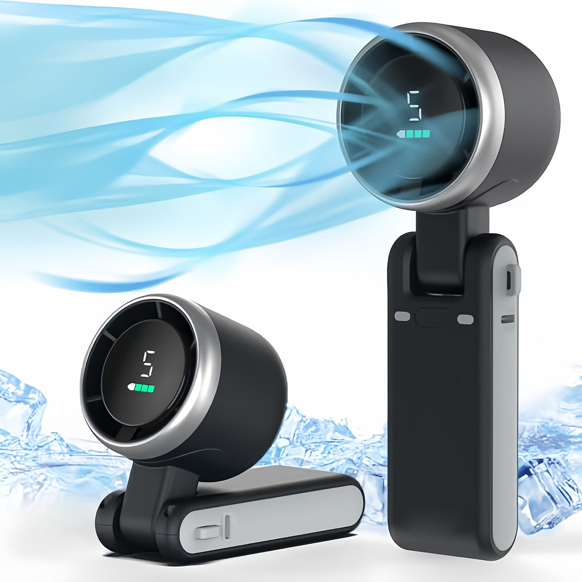 Handheld Fan USB Rechargeable Five-Speed Adjustable Angle