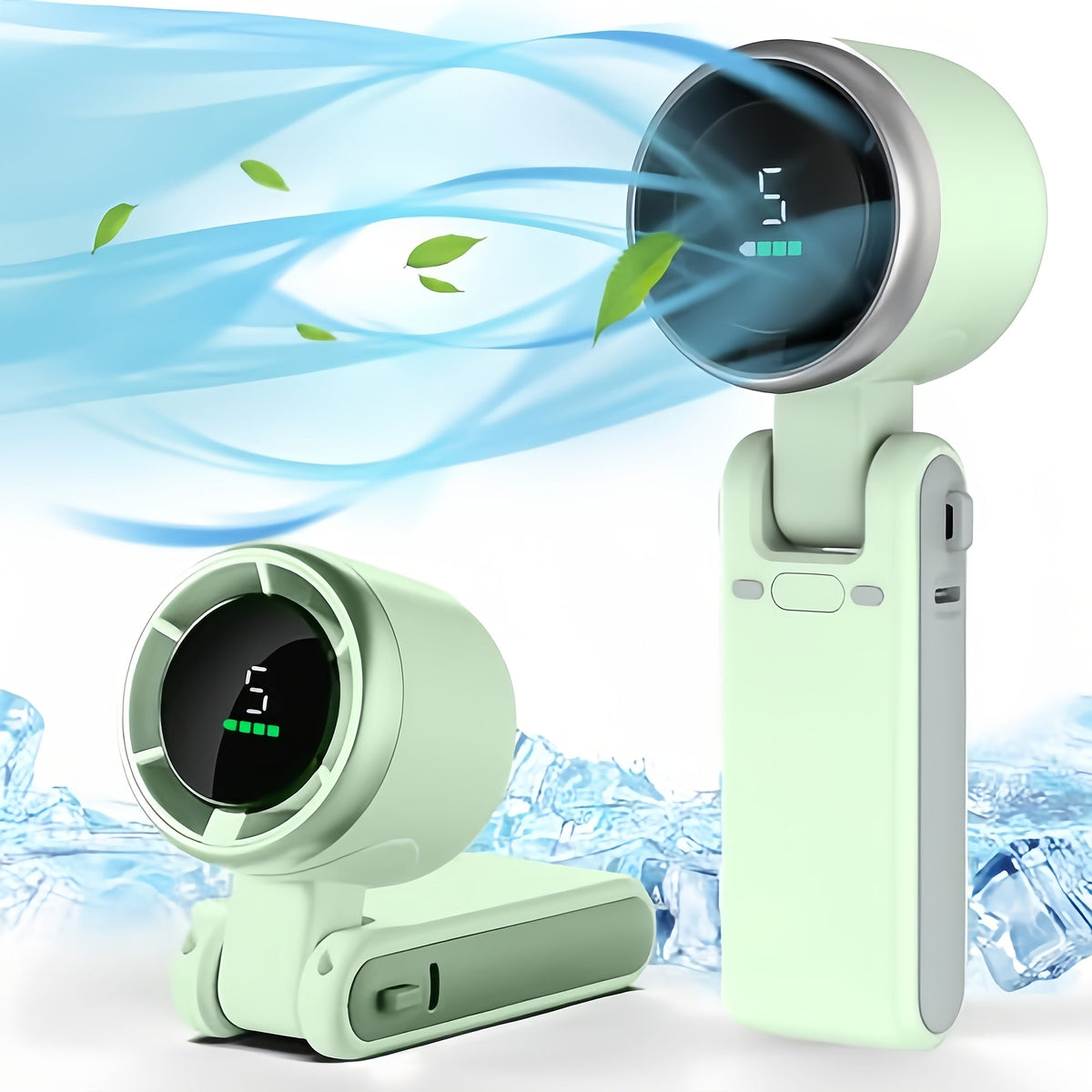 Handheld Fan USB Rechargeable Five-Speed Adjustable Angle