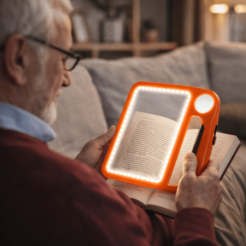 Handheld Reading Magnifier Dual 5x & 10x USB Rechargeable