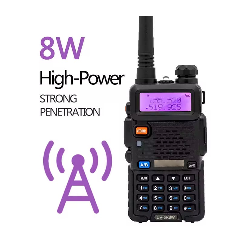 Handheld Two-Way Radio Dual Band VHF UHF 60-Hour Standby