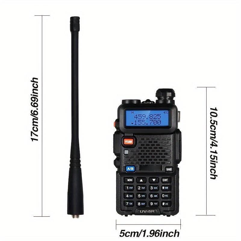 Handheld Two-Way Radio Dual Band VHF UHF 60-Hour Standby