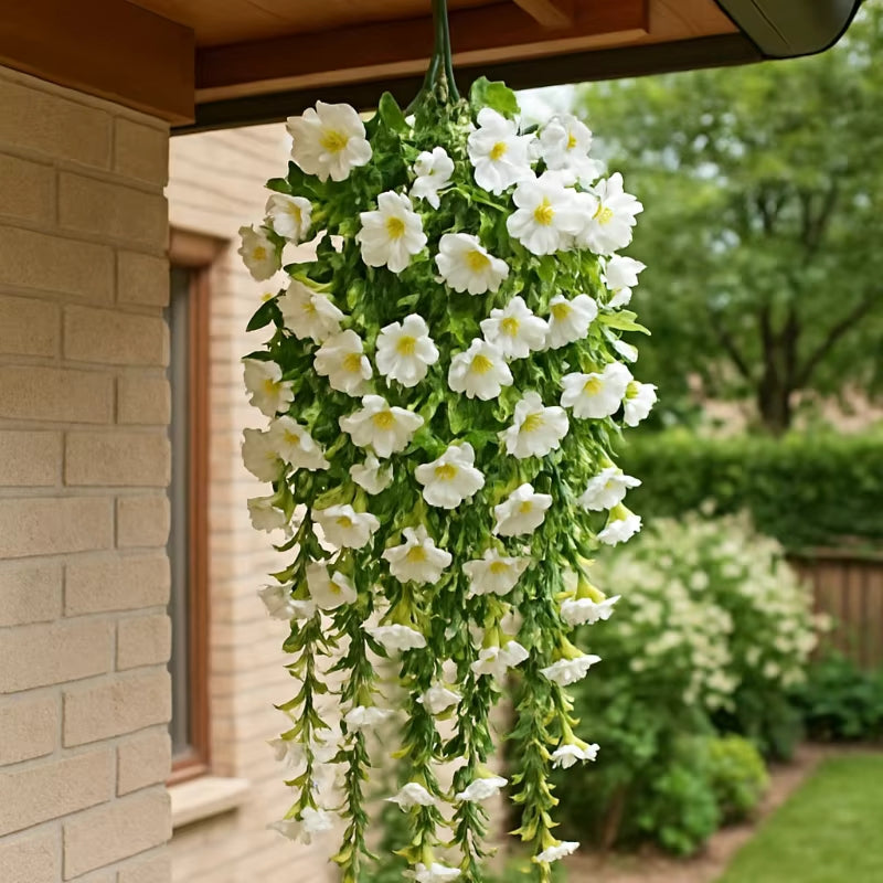 Hanging Artificial Flower Bouquet Realistic Cascading Maintenance Free