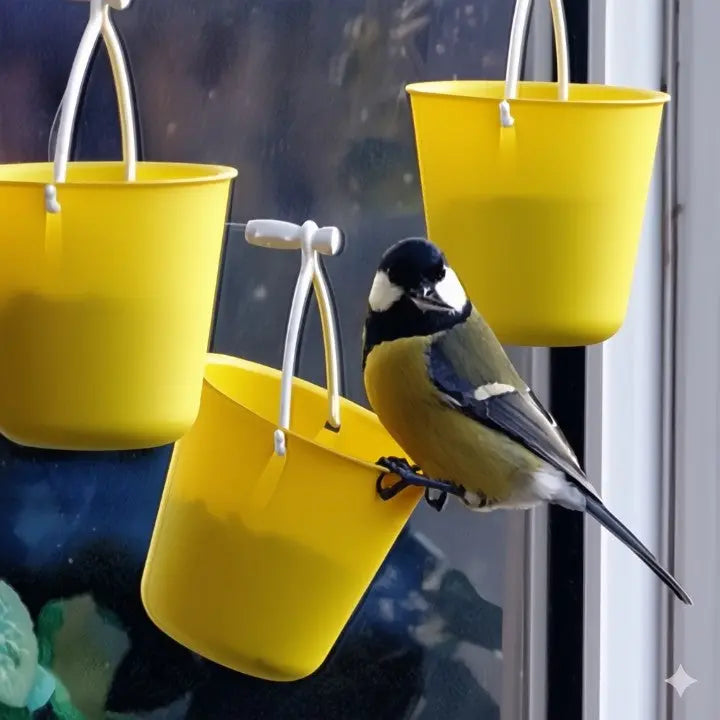 Hanging Bird Feeder Rotating 6-Compartment Weatherproof